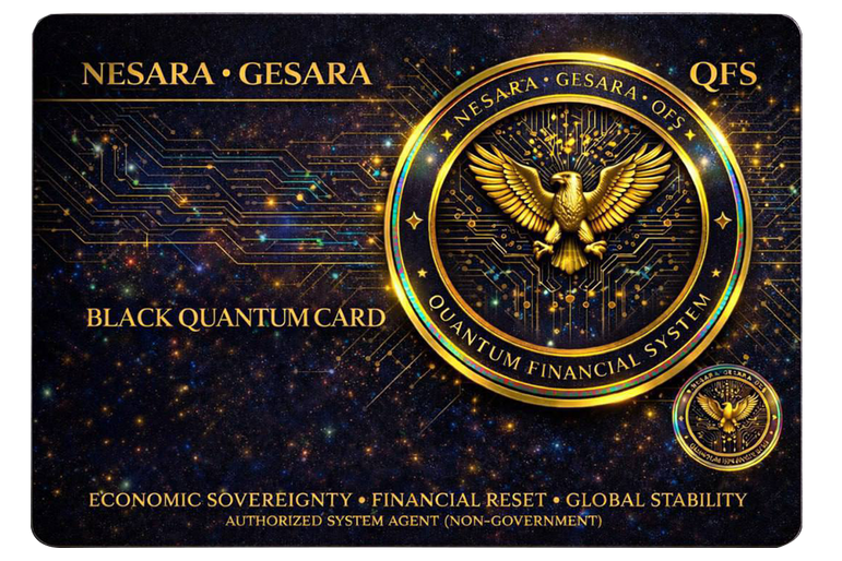 NESARA GESARA Black Quantum Card