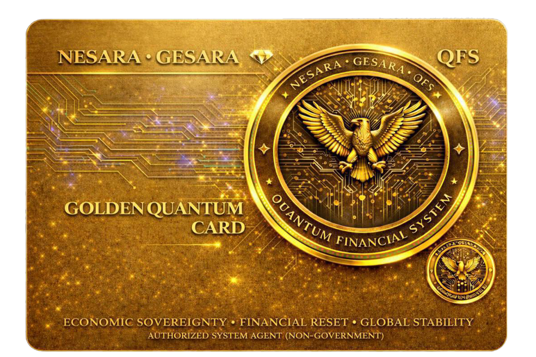 NESARA GESARA Golden Quantum Card
